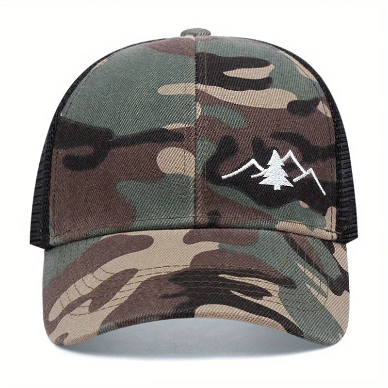 2024 new color matching baseball cap protective men's net cap sports fashion sunshade cap breathable sunscreen cap