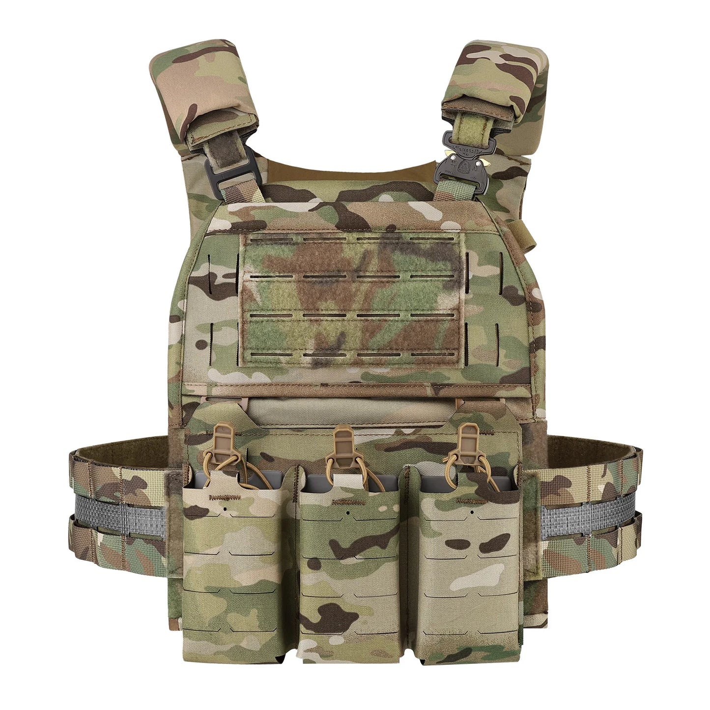 FCPC V5 Plate Carrier Tactical Vest Front Triple Mag Pouch Cobra Buckle Tegris Cummerbund with Backpack Full Set Vest