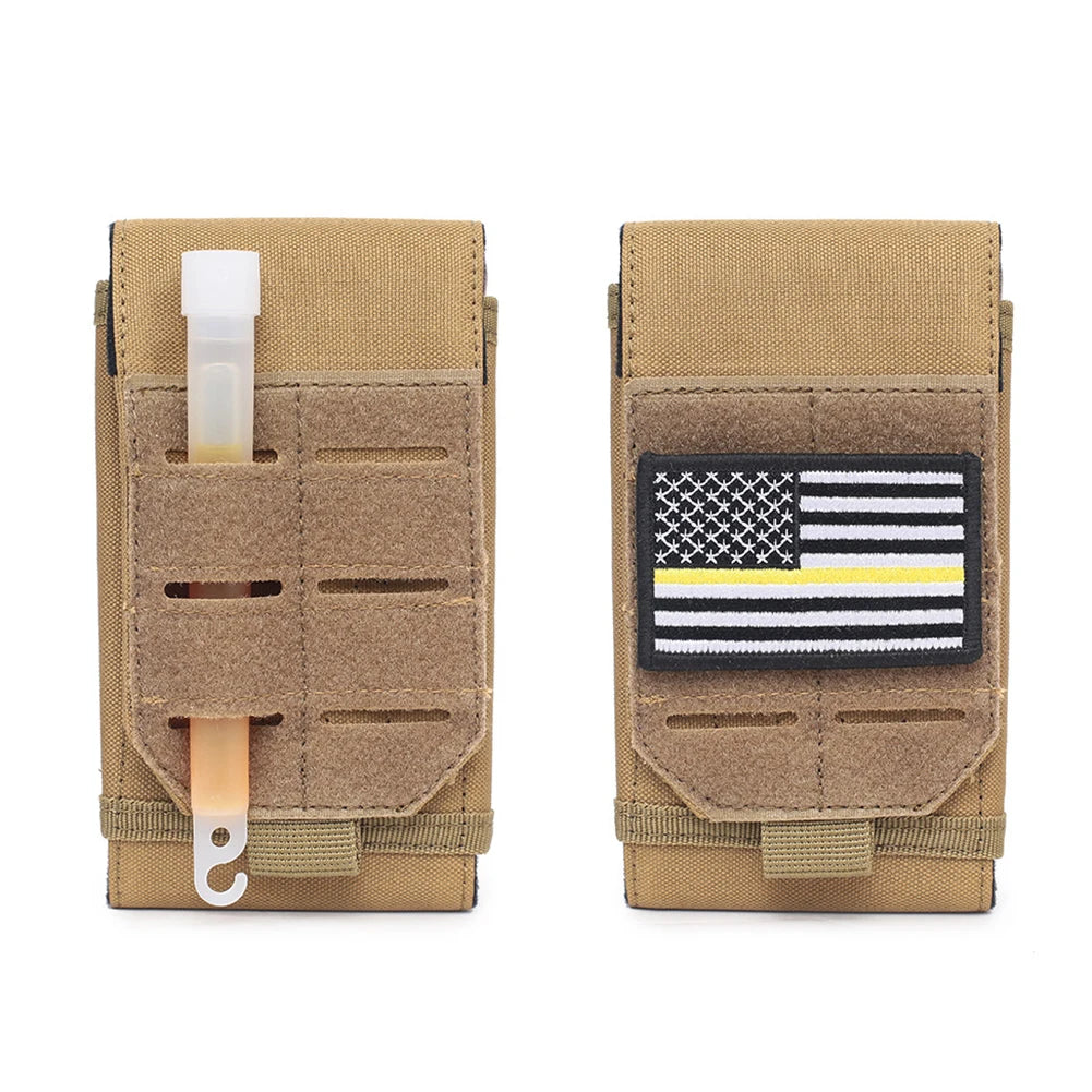 2-5PCS Multifunctional Molle Pouch Phone Holder Outdoor Cycling EDC Waist Packs Cell Phone Holder Pack for Camping Hunting
