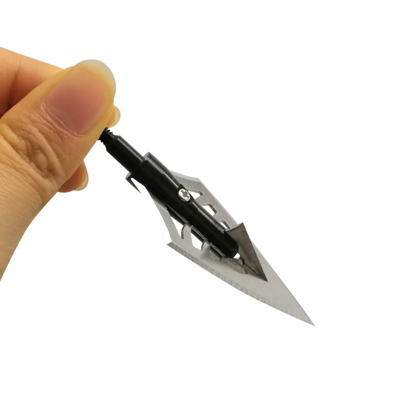 6Pcs Blade Arrow Heads with Box Broadheads Tips Archery Arrowheads for Compound Bow Recurve Crossbow Arrow Points