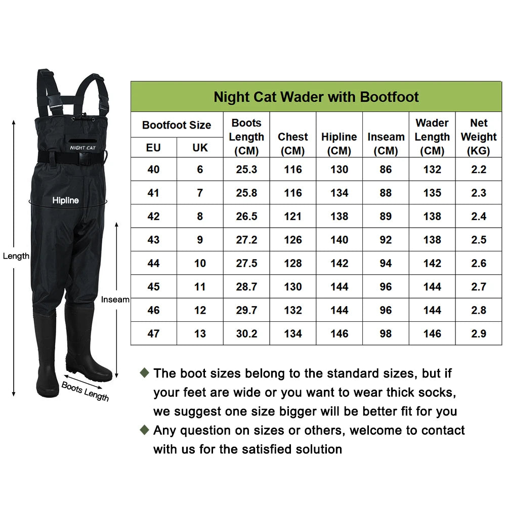 Waders For Men Breathable And Comfortable Waterproof Chest Nylon