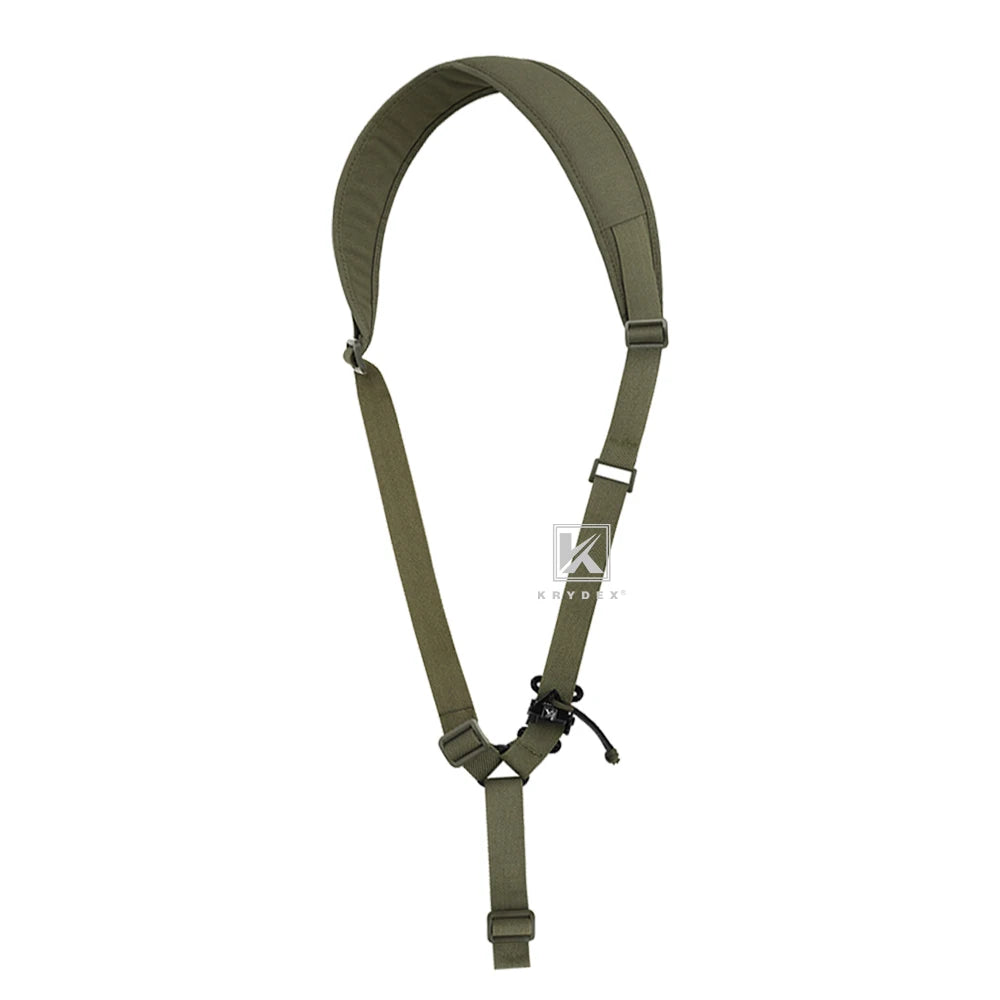 KRYDEX Tactical Single 1 Point Rifle Sling Padded Modular Sub Gun Shoulder Strap For Hunting Outdoor Slingster Accessories
