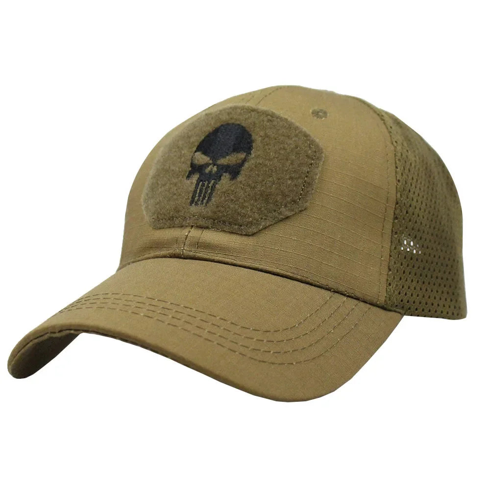 Camouflage Baseball Cap Mesh Breathable Special Forces Tactical Camo Hat Skull Duck Visor Hat