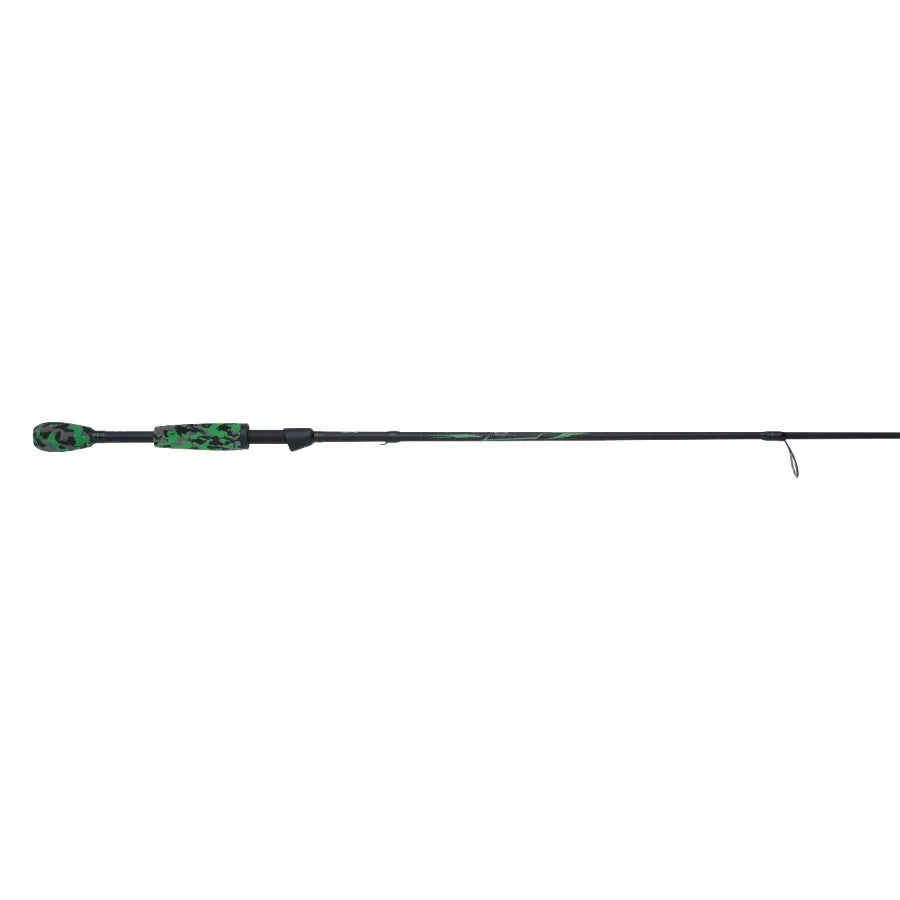 AMP Spinning Rod, 6' Medium Fishing Rod for freshwater fishing, graphite composite, black and silver, ultra-sensitive tip and l