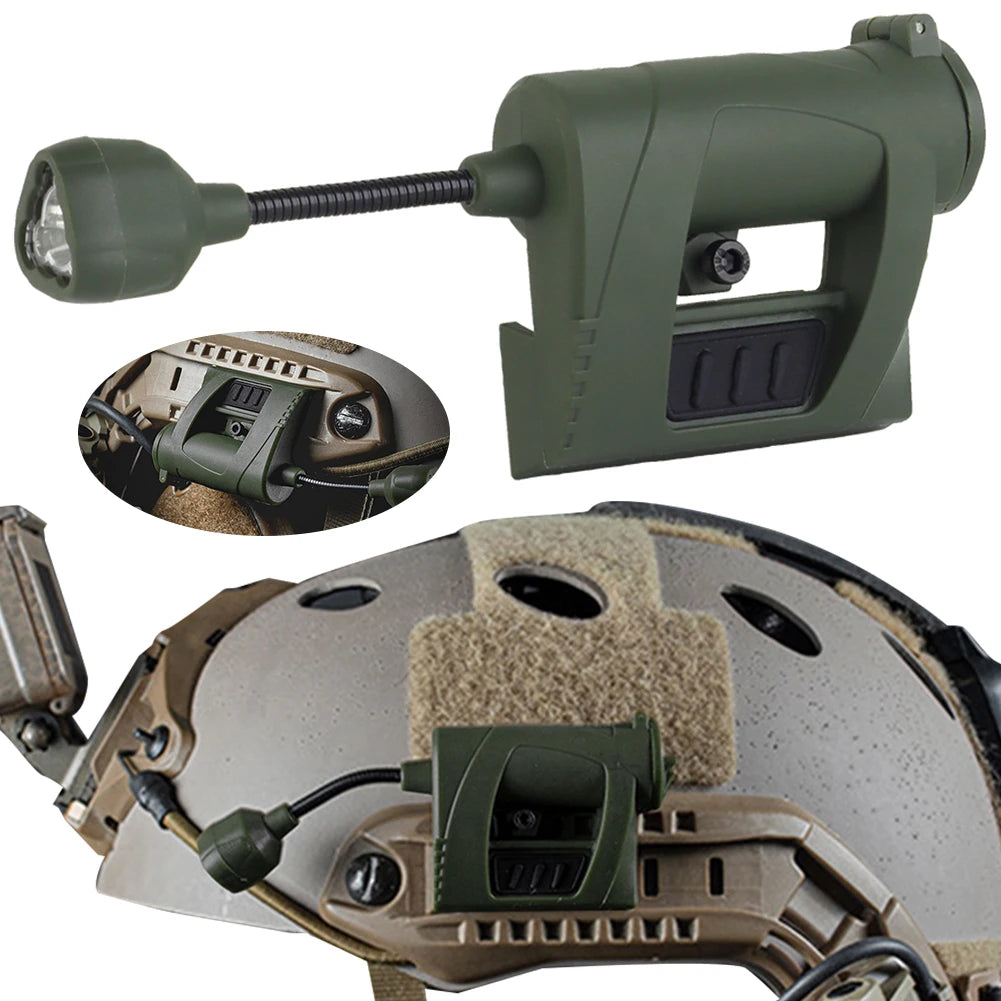 MPLS CHARGE Tactical Helmet Light Nylon LED Hunting Military Helmet Flashlight Tactical Helmet Head Light for Hunting Camping