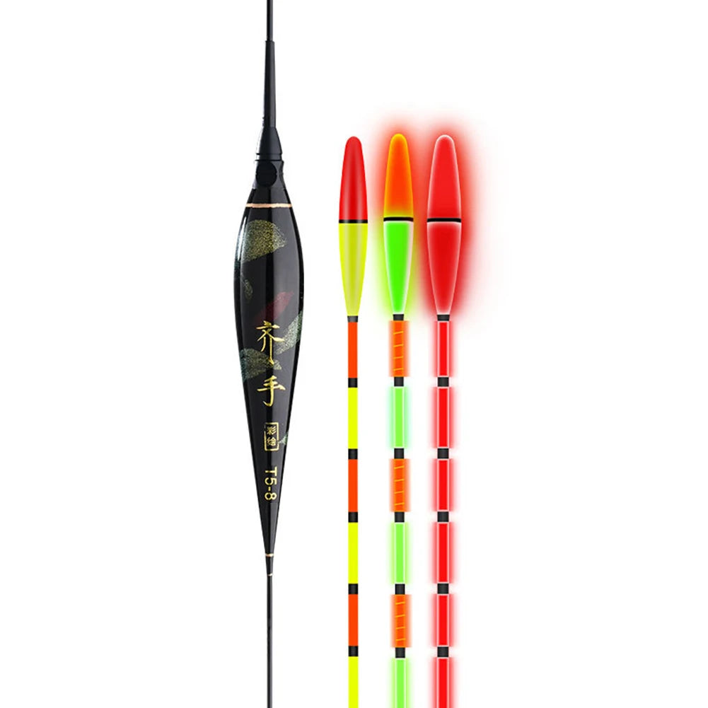 Electric Fishing Bite Floats Luminous Light Stick Float Thickened Eye-catching Bite Hook Color Changing Night Accessories Tackle