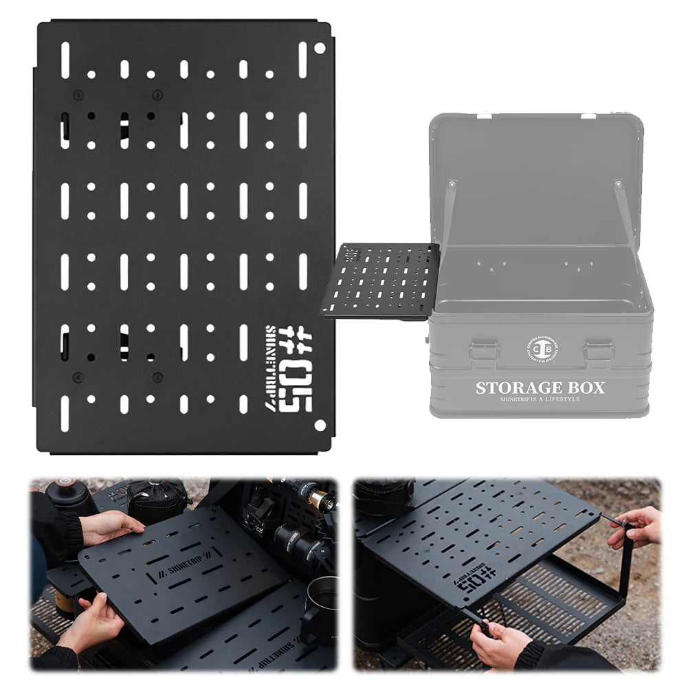 Aluminum Alloy Outdoor Camping box Carbon Steel Table Plate Combination Cargo box Outdoor Camping Multifunctional Folding box