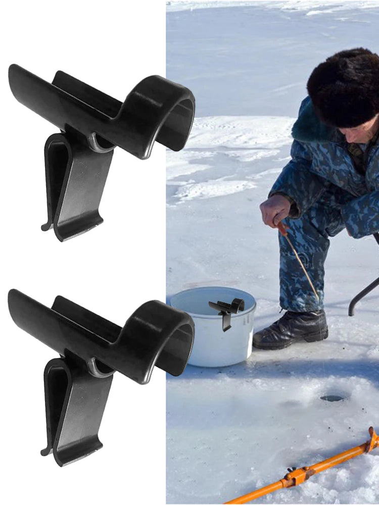 2 Pcs Fishing Rod Rack Fishing Pole Holder Multifunctional Bucket Rod Holder Fishing Rod Tool Ice Fishing Pole Rod Racks