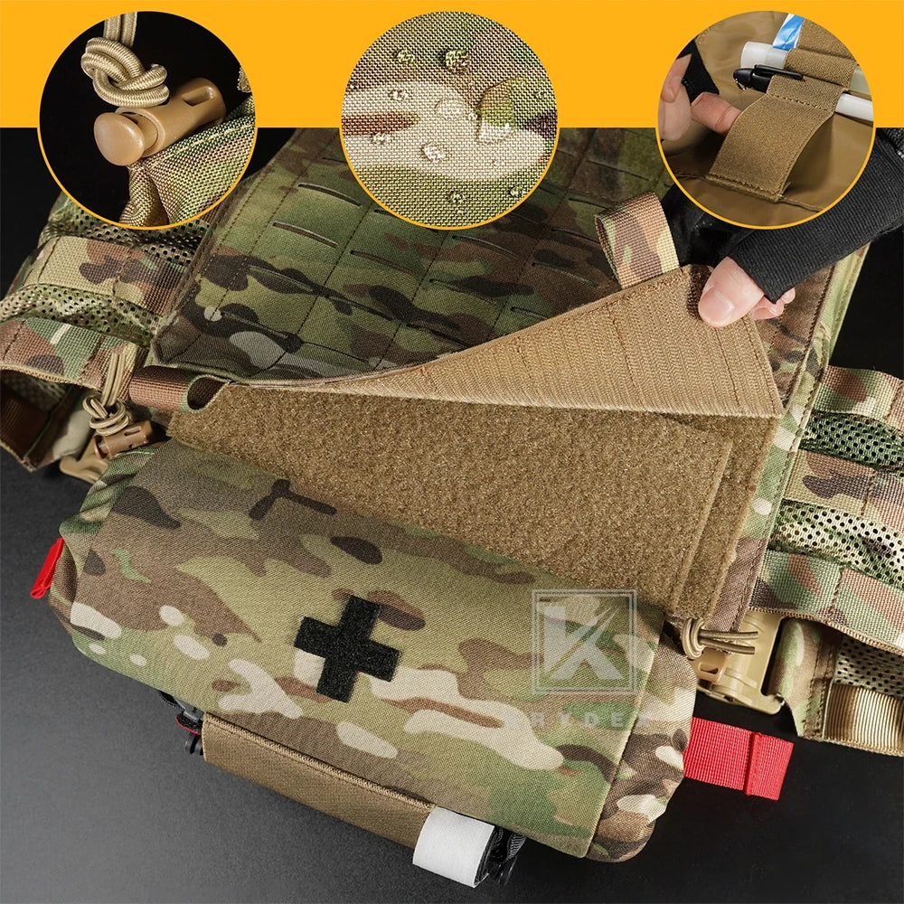 Tactical Roll Up Medic Pouch First Aid Trauma EMT IFAK Organizer Pouch Drop Dump Pouch for Vest Chest Rig Outdoor Gear