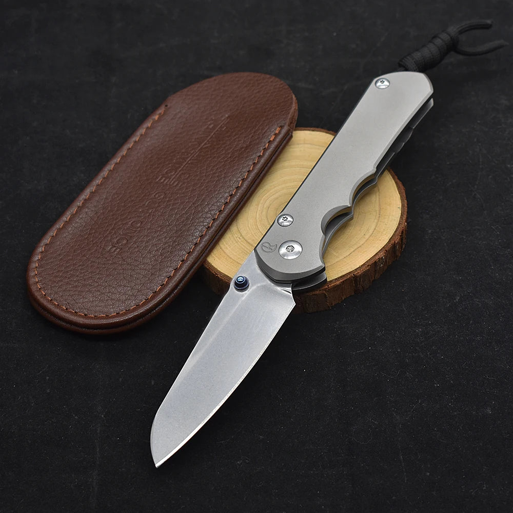 Chris Reeve CR S35VN Blade Ball Bearing Stone Wash Titanium Alloy Survival Tool Outdoor Camping Knife High Hardness Sharp EDC