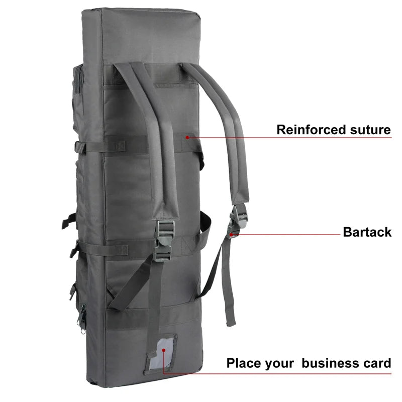 32 38 42 48 inch Tactical Double Rifle Case Mobile Rifle Bag Sniper Airsoft Gun Case Backpack Hunting Gun Holster