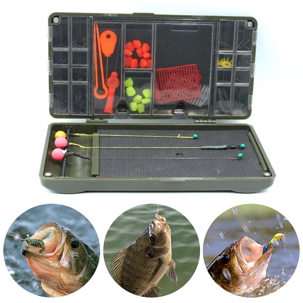 Carp Fishing Organizer Box Portable Fishing Tackle Storage Organizer Magnetic Multipurpose Compartments Fishing Gear Accessories