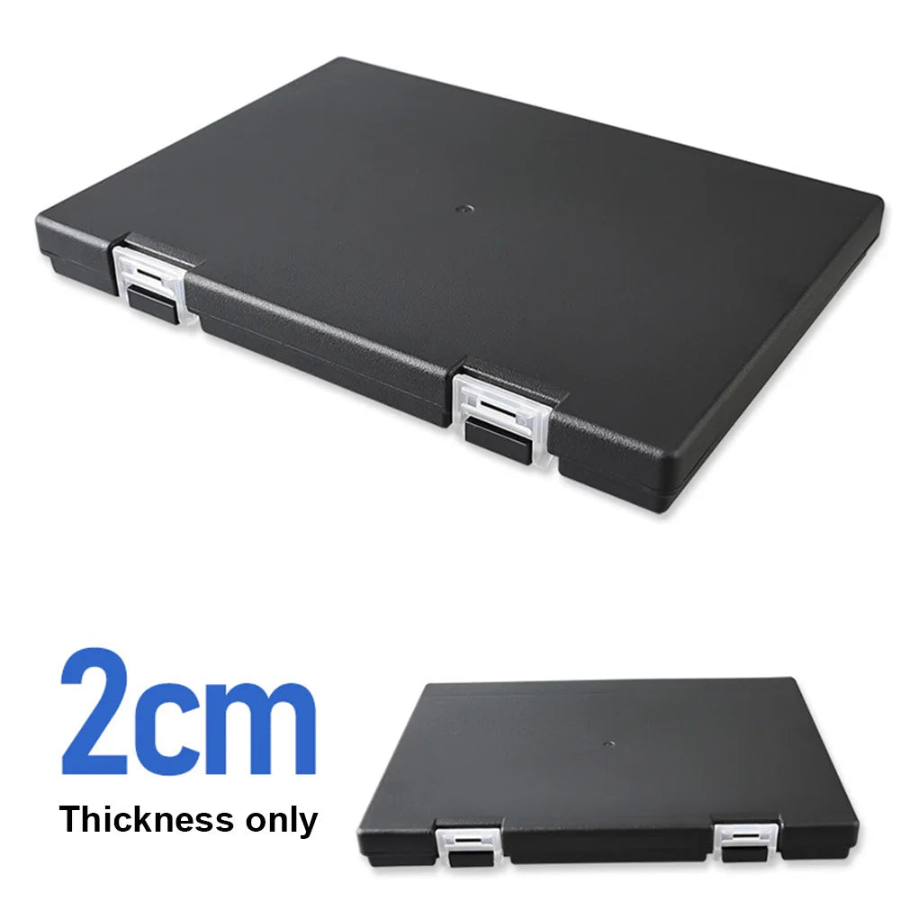 Double Sided Fishing Tackle Box Fishing Tackle Storage Box Ultra Thin Plastic Bait Organizer Box Portable for Outdoor Fishing