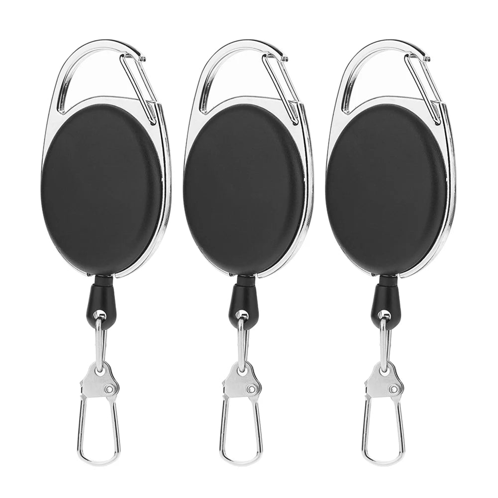 Multifunctional Fly Fishing Key Ring Retractor Extractor Retractable Key Chain Reel Badge Holder Fishing Accessories