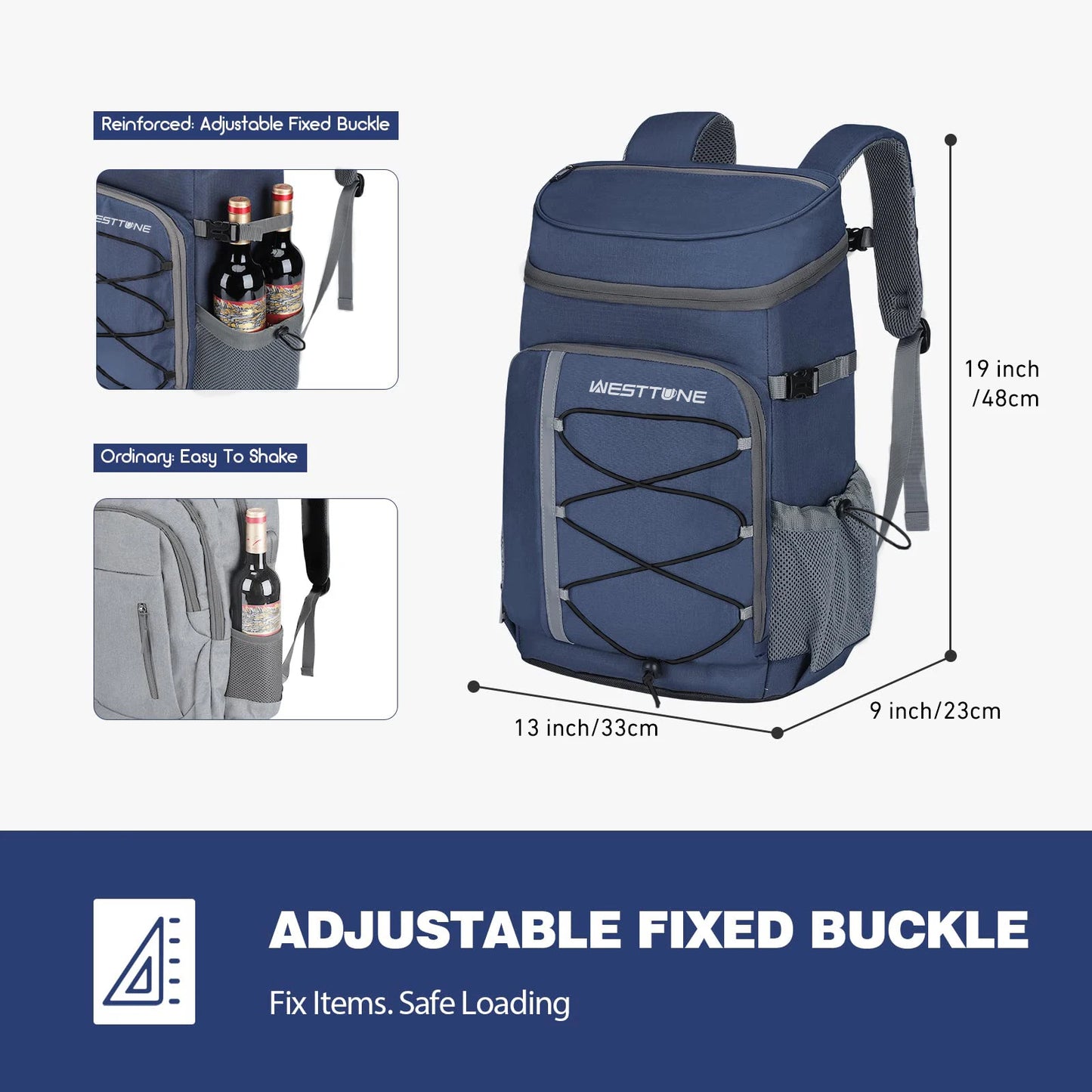 35 Can Cooler Backpack Leakproof Insulated Soft Cooler Bag Camping Beach Cooler Ice Chest Backpack for Hiking Travel