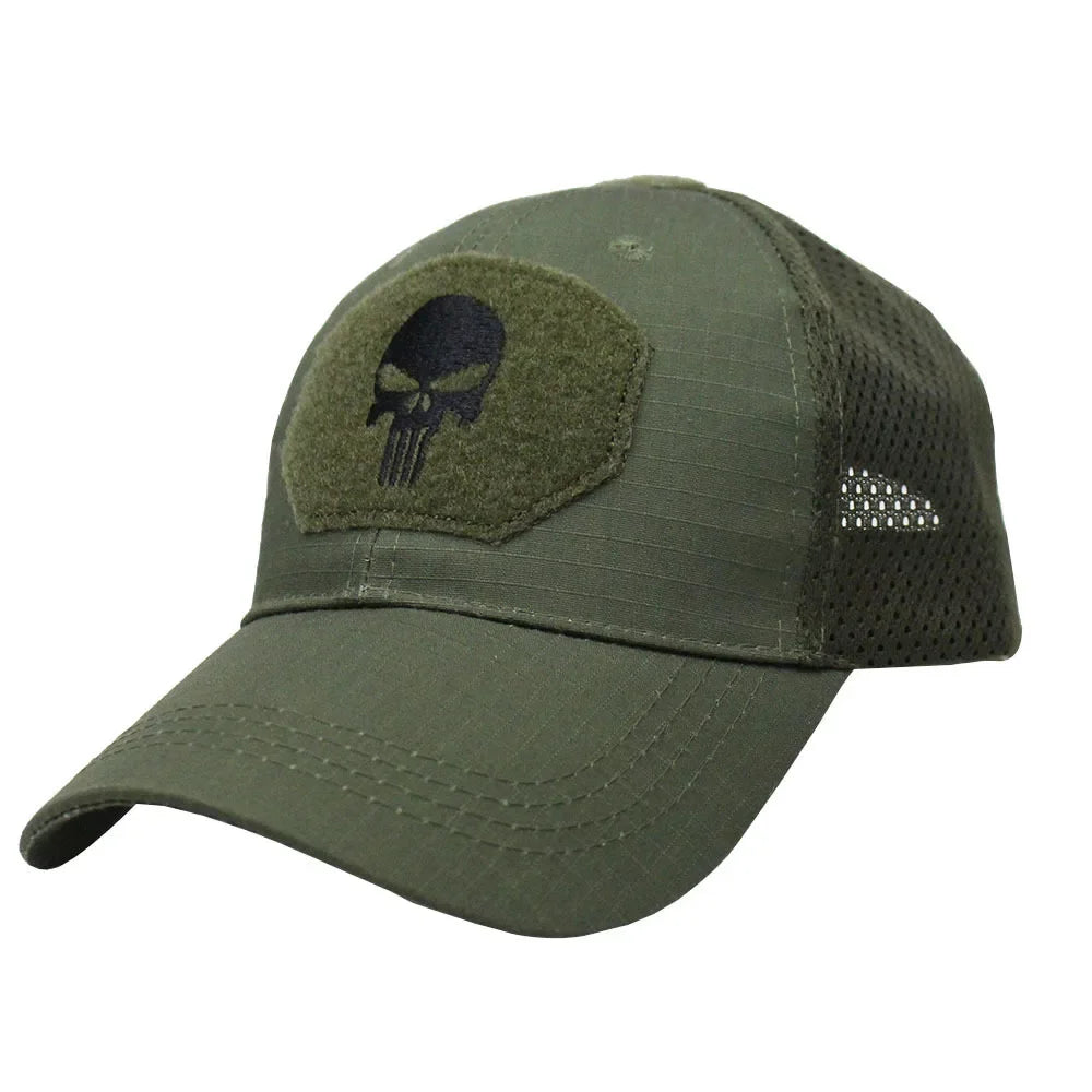 Camouflage Baseball Cap Mesh Breathable Special Forces Tactical Camo Hat Skull Duck Visor Hat