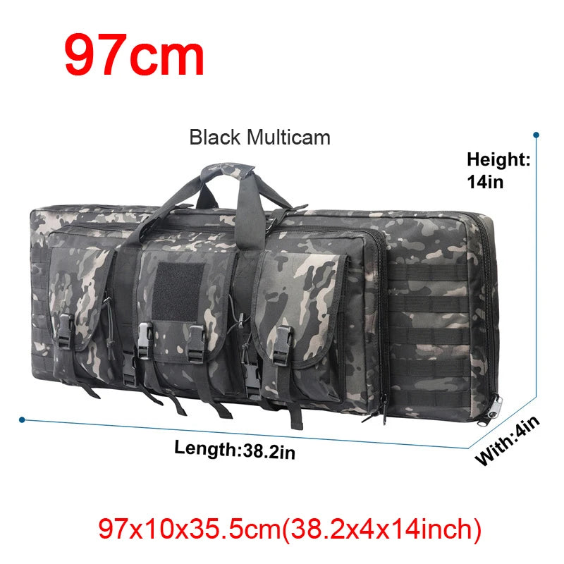 32 38 42 48 inch Tactical Double Rifle Case Mobile Rifle Bag Sniper Airsoft Gun Case Backpack Hunting Gun Holster