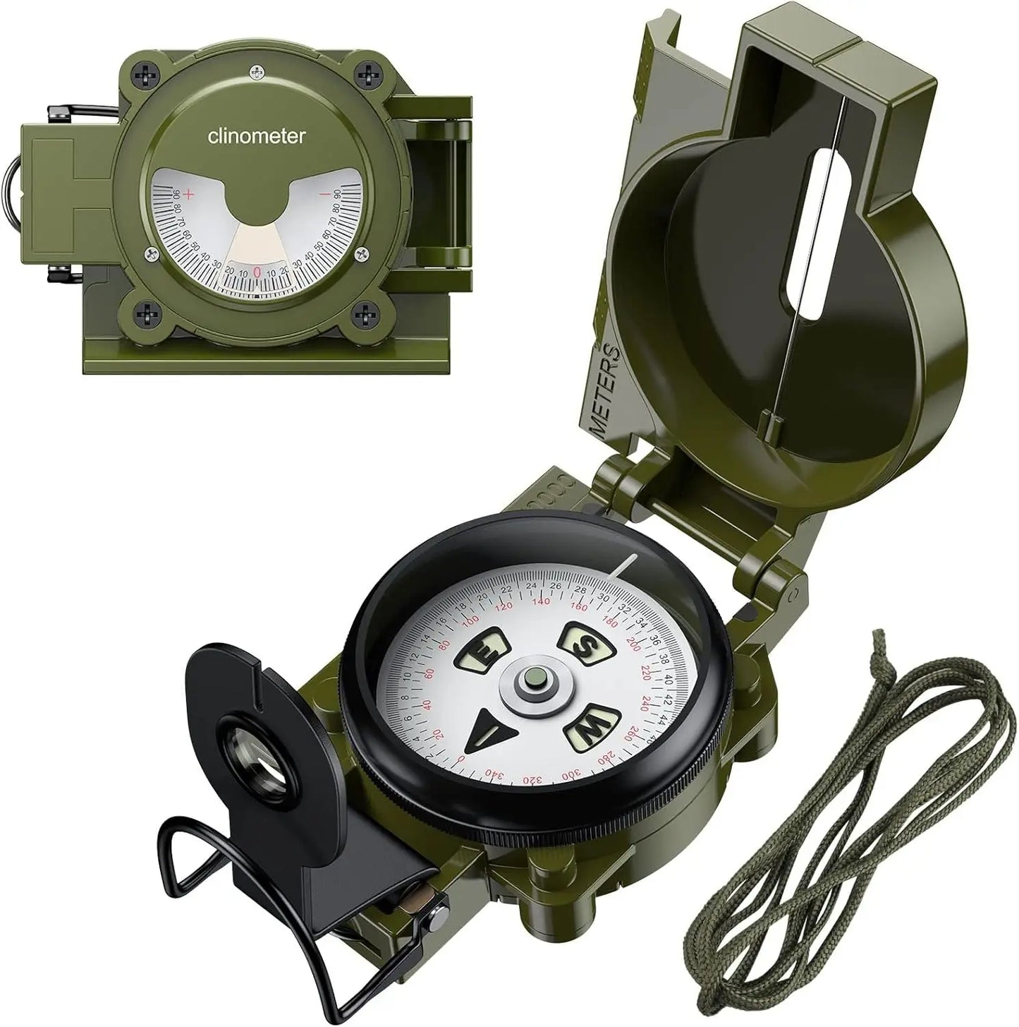 Professional Military Compass,3000 Gauss,Waterproof,with Carry Bag,for Navigation,Hiking,Camping,Hunting.
