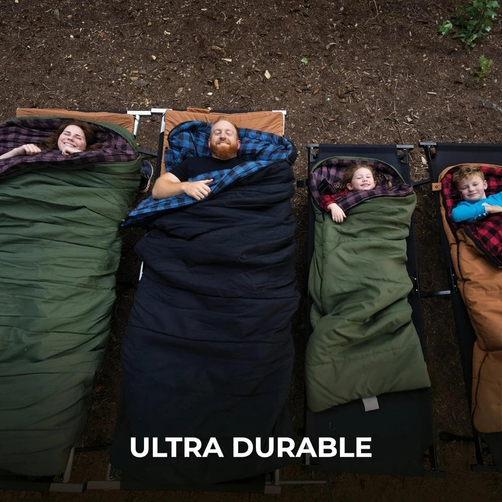 High quality 35F and 0F Degree Sleeping Bag. Warm and Comfortable Camping Sleeping Bags, Teton Tough Canvas Shell for Camping