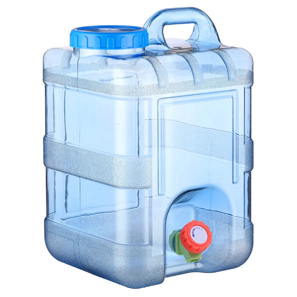 Drinking Water Jug with Spigot Leakproof Camping Water Tank Large Capacity Water Storage Container for Hiking Self-Driving Tour