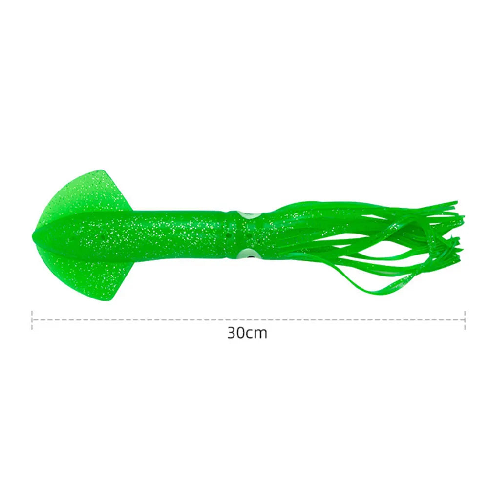 5Pcs 30cm Fishing Soft Lures Luminous Octopus Sea Fishing Wobbler Fishing Soft Bait Silicone Squid Bait