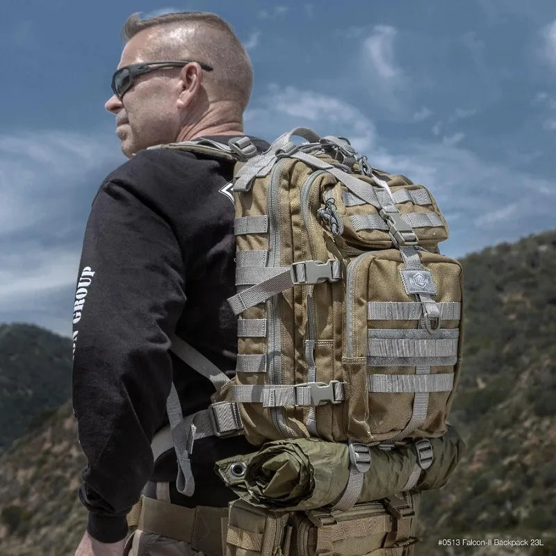 Backpack, 23L Tactical Backpack, Survival Pack, Bug Out Bag, MOLLE Go Bag for EDC, 0513