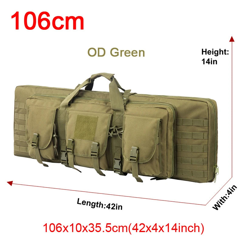 32 38 42 48 inch Tactical Double Rifle Case Mobile Rifle Bag Sniper Airsoft Gun Case Backpack Hunting Gun Holster