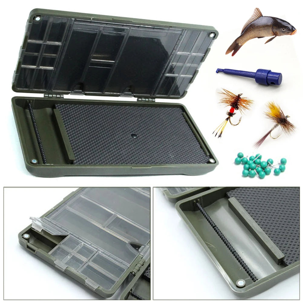 Carp Fishing Organizer Box Portable Fishing Tackle Storage Organizer Magnetic Multipurpose Compartments Fishing Gear Accessories