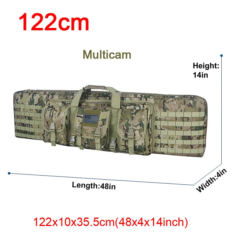 32 38 42 48 inch Tactical Double Rifle Case Mobile Rifle Bag Sniper Airsoft Gun Case Backpack Hunting Gun Holster