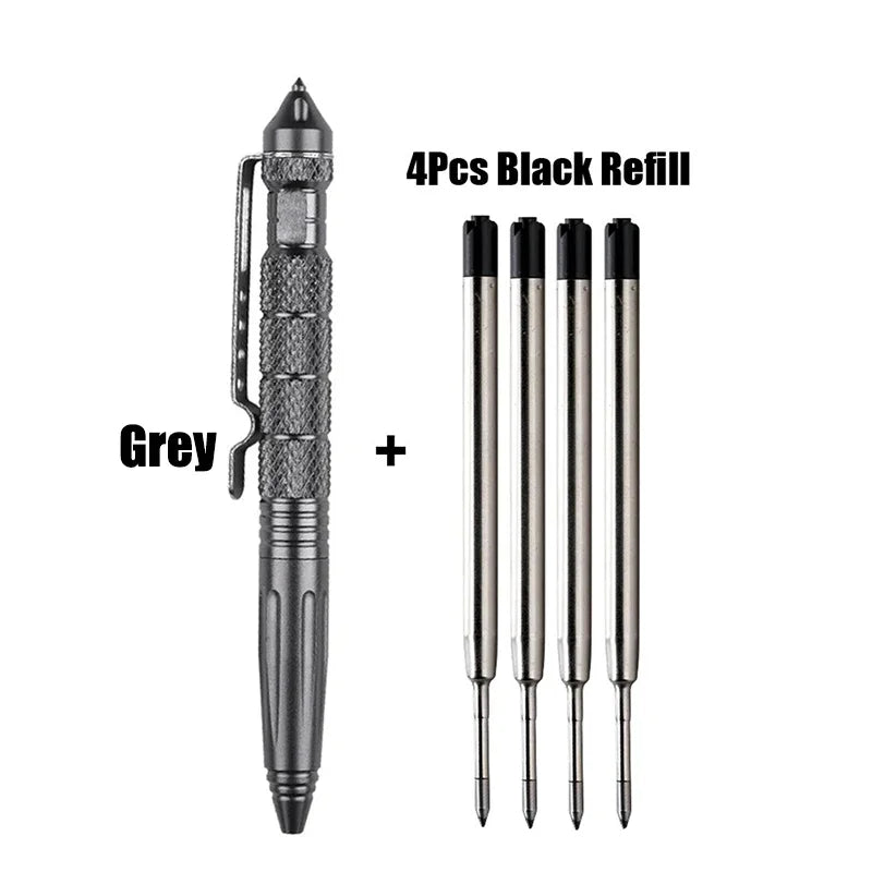 Multifunctional Tactical Pen Outdoor Portable Tungsten Steel Protective Window Pen Men's Women's Wolf Pen Body Pen