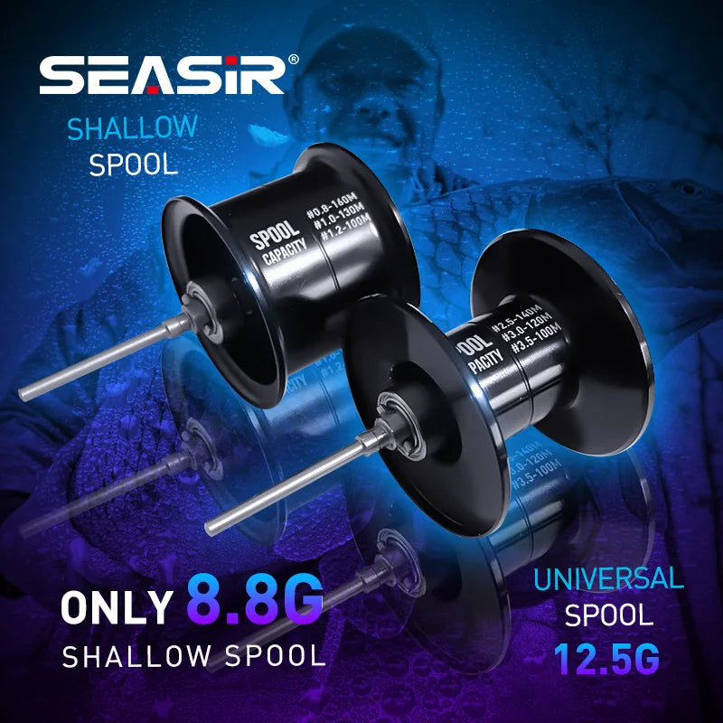 Cast-X Baitcasting Reel 7.3:1 HS Gear Ratio Aluminum Double Spool Carbon Grip Metal BFS Micro Fresh Seawater Fishing Coil