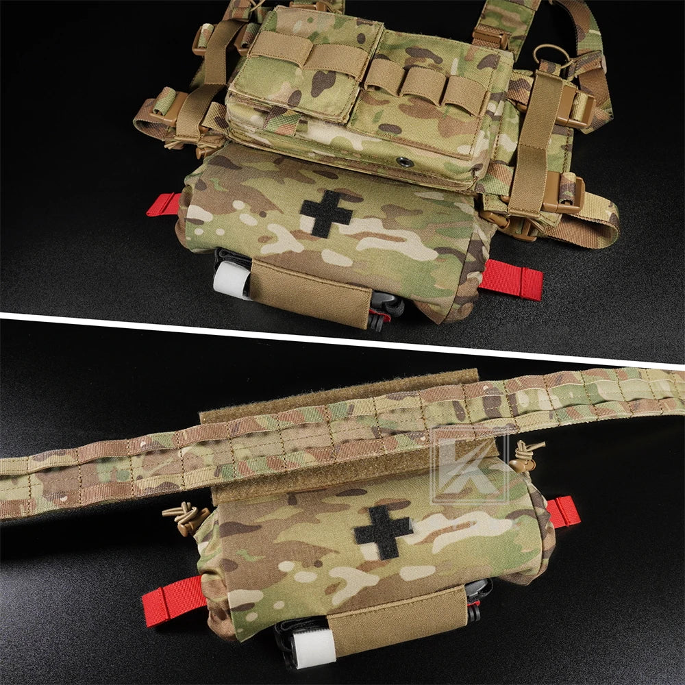 Tactical Roll Up Medic Pouch First Aid Trauma EMT IFAK Organizer Pouch Drop Dump Pouch for Vest Chest Rig Outdoor Gear