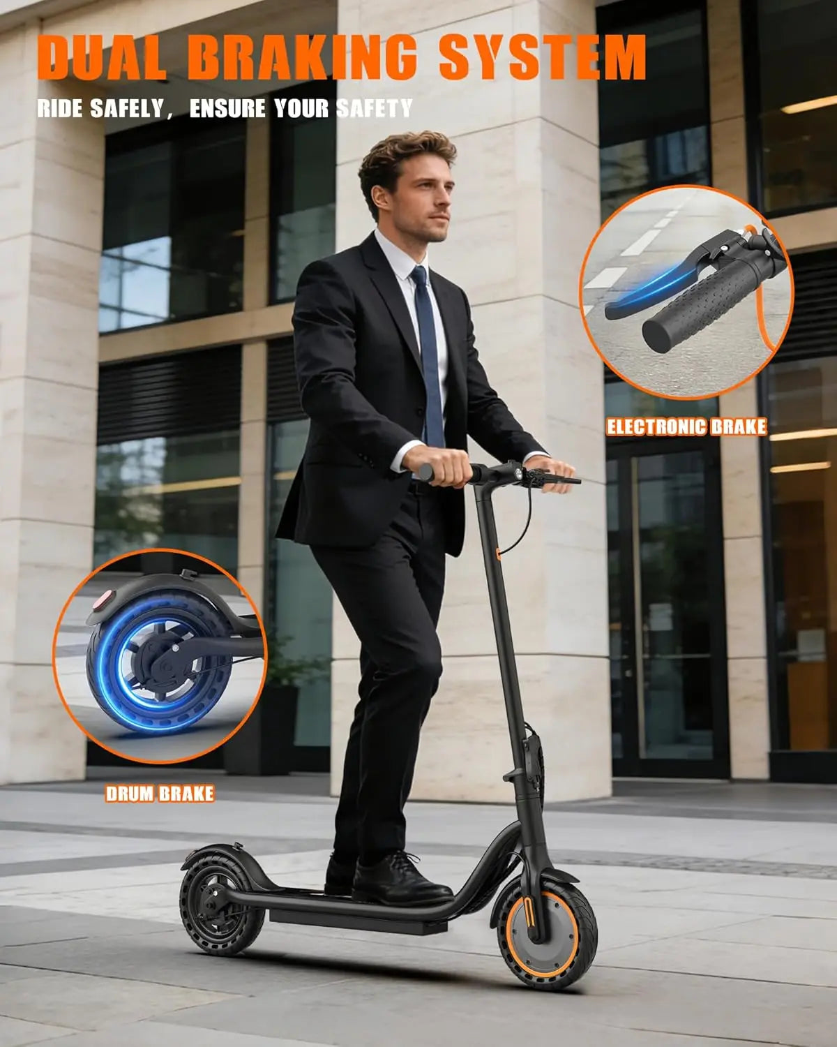 2026 New 8.5‘’ Electric Scooter Solid Tire 350W 19mph APP Smart Control 4 Speed Modes Foldable E-Scooter 16miles Max Range for Campus Commuting