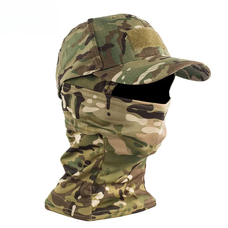 Tactical Camouflage Mask Hat Baseball Cap Beanies Military Skullies Unisex Hip Hop Knitted Cap Elastic Outdoor Cap
