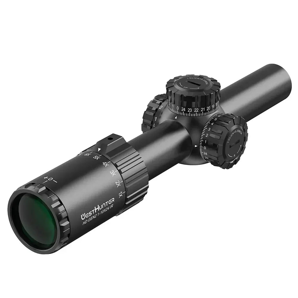 HD GEN2 1-10X24 IR Compact Scope LPVO Optical Sights R/G Illumination 1/4MOA Reticle Hunting Riflescope
