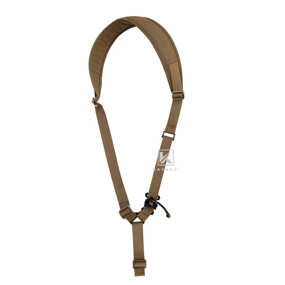 KRYDEX Tactical Single 1 Point Rifle Sling Padded Modular Sub Gun Shoulder Strap For Hunting Outdoor Slingster Accessories