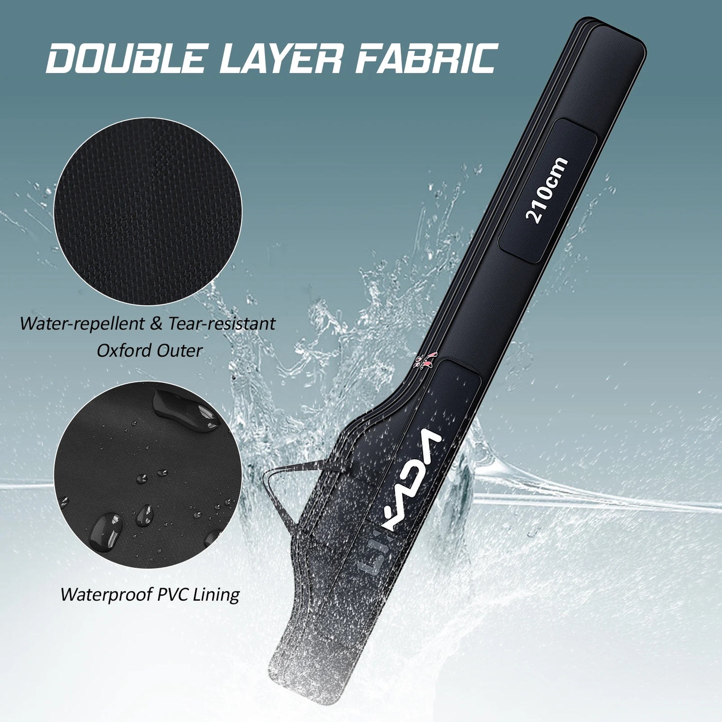 210/190/170cm Fishing Bag Oxford Cloth Folding Fishing Rod Reel Bag Fishing Tackle Storage Bags Travel Carry Case