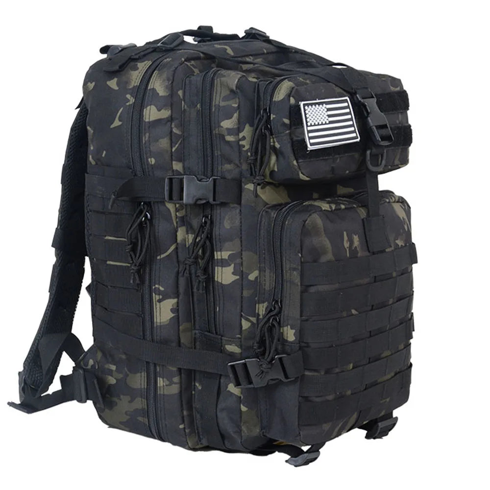 50 liters Outdoor tactical dual shoulder large 3P backpack Backcountry cycling sports backpack Travel attack camouflage multi-fu