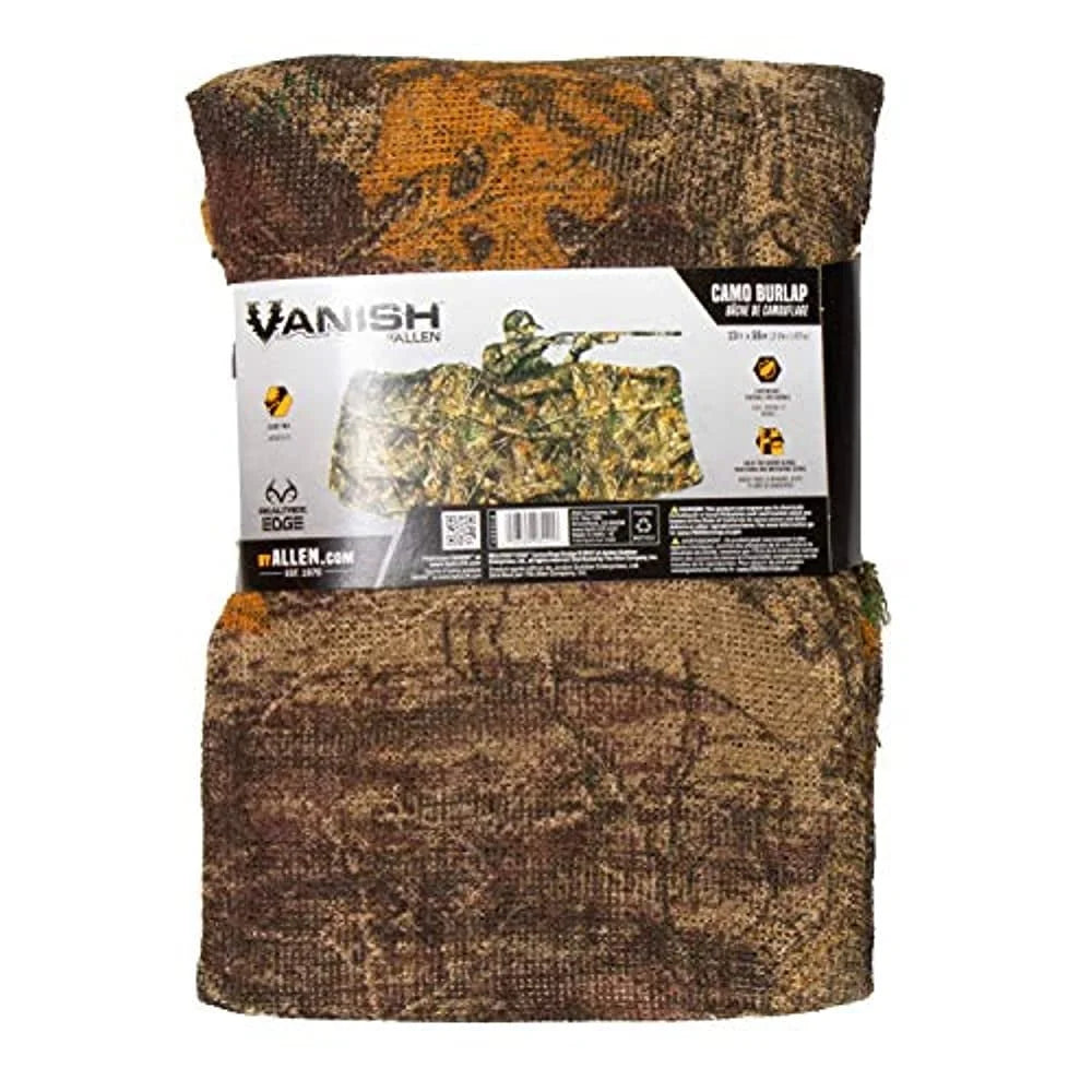 Camo Burlap Ground Blind Material Weather Resistant 12ft Long 54in Wide Durable Concealment Fabric Easy Setup Hunting