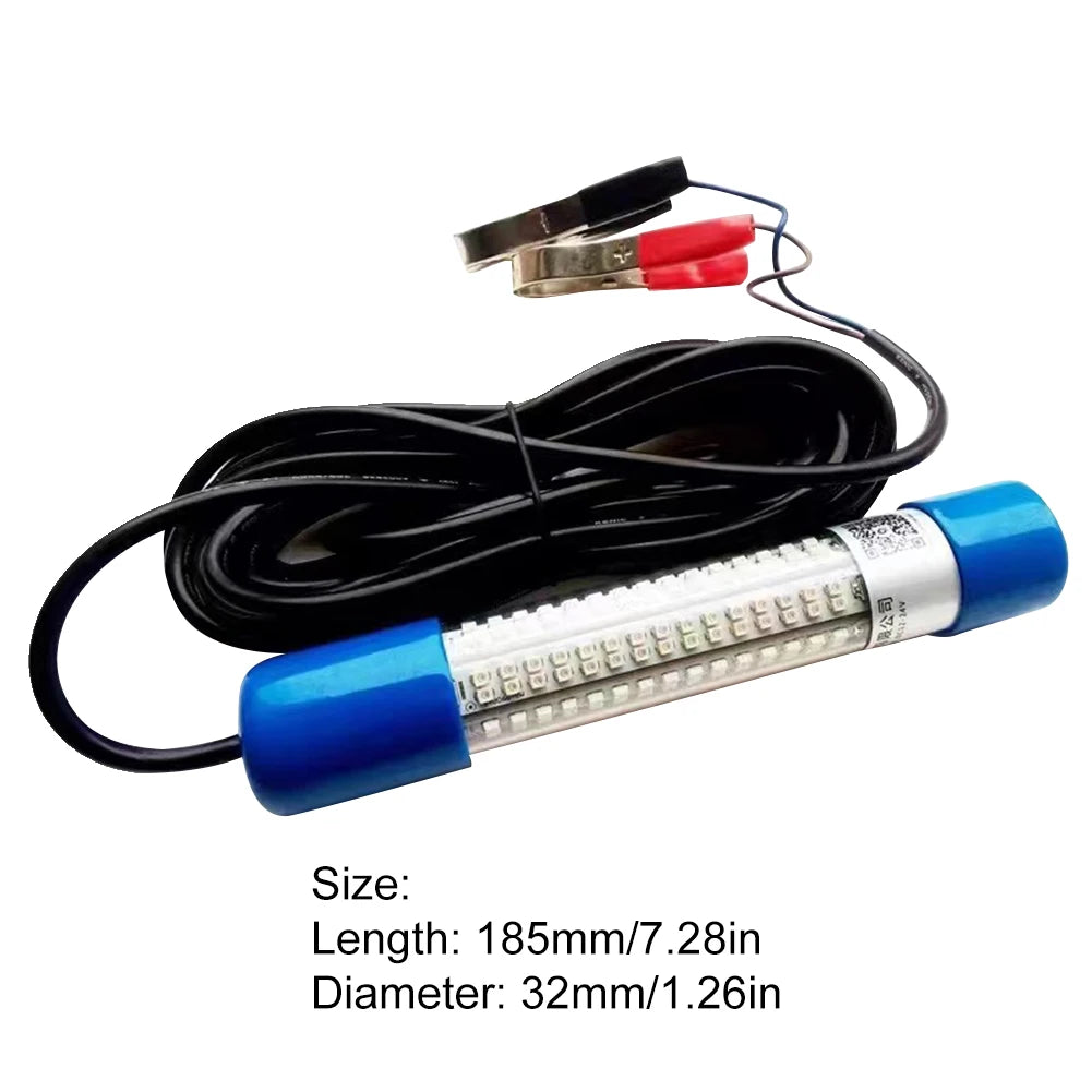 Underwater Fishing Light 50W Submersible Fishing Light 12-24V Glowing Fish Attractor Waterproof for Squid Shrimp Krill