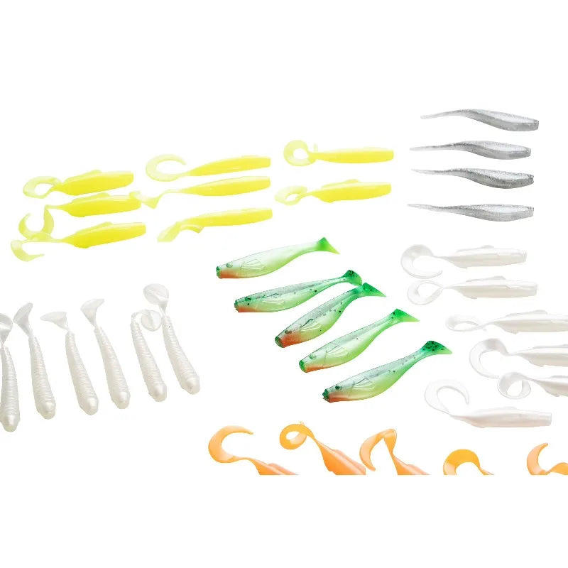 70pc Walleye Fishing Soft Plastics