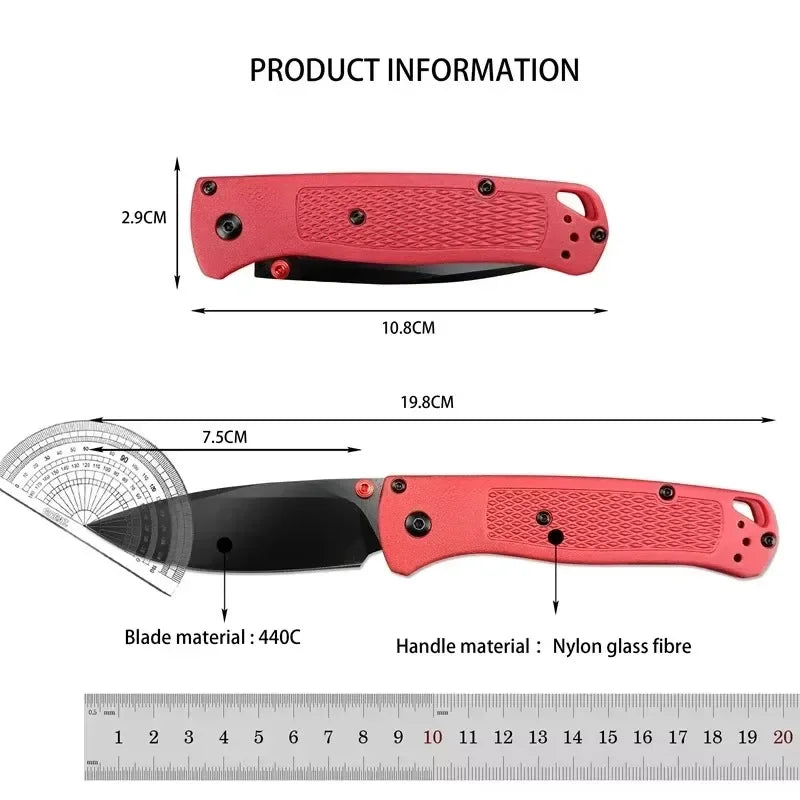 Multiple Colors Ultra Lightweight Pocket Folding Knife 440C Blade Nylon Fiber Handle Camping Survival Multitools Knives