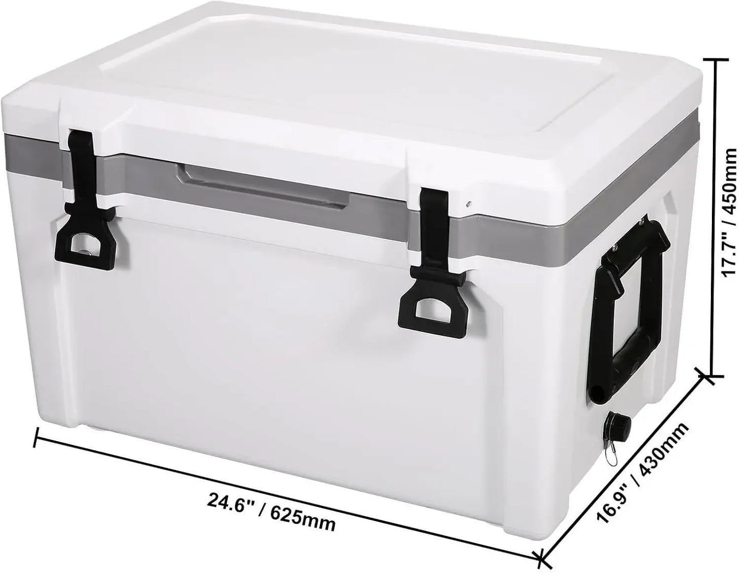 Portable Cooler,Hard Cooler with Ice Retention, Heavy-Duty Handles and Strap, Lightweight Rigid Material Insulated Portable Cool