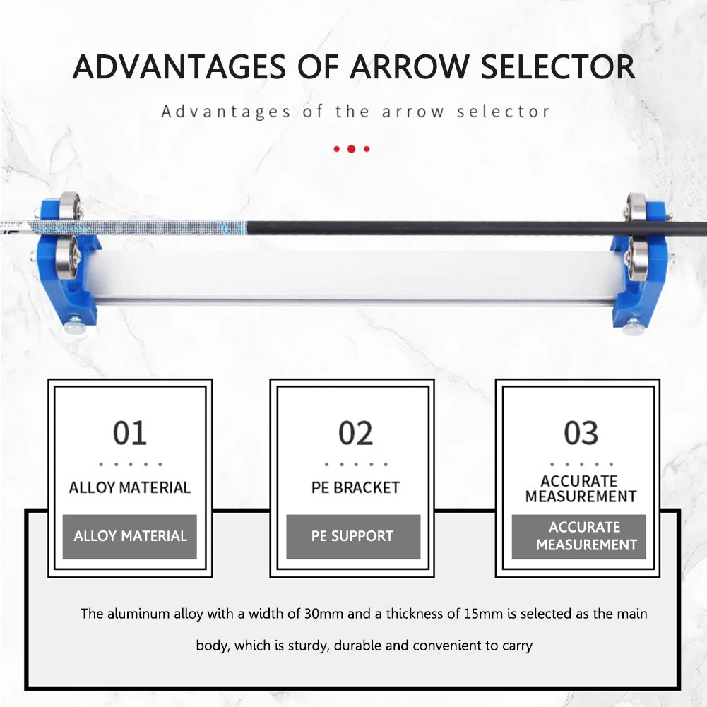 Aluminium Alloy Arrows Straightness Detection Tool Professional Arrows Spinner Detector Accurate Measurement Archery Accessories