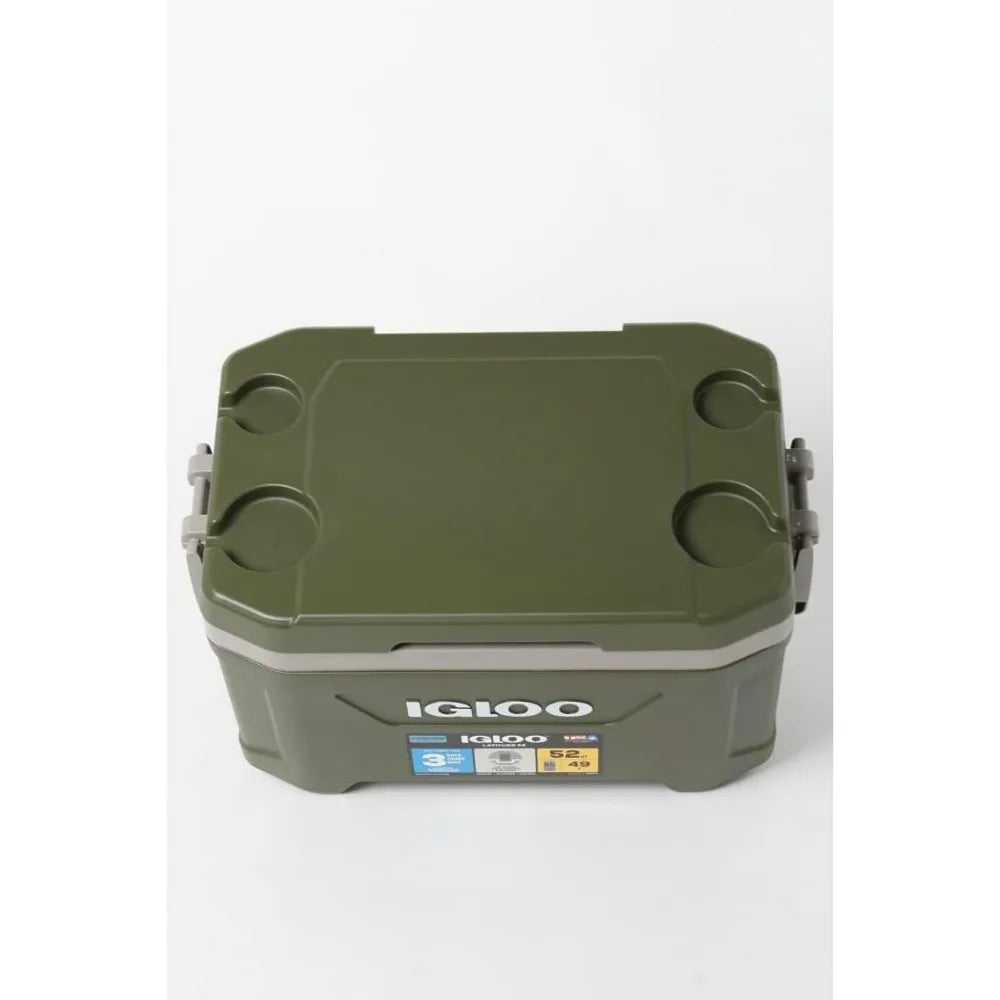 60367 Sportsman Latitude 52 Cooler Box, Approx. 11.2 gal (49 L), Sportsman, Latitude, Outdoor, Camping, Leisure, Fishing, Green