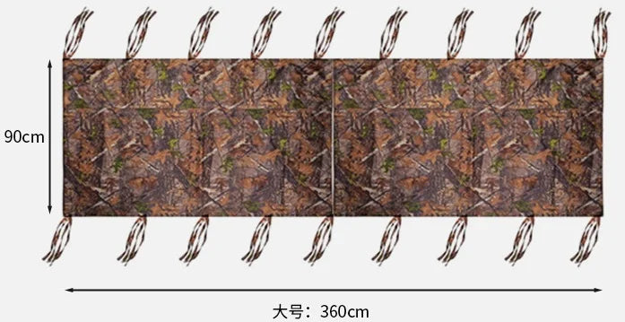 Waterproof Hunting Camouflage Blind Cover Realistic Leaf Camo Tree Stand Blind Portable Stealth Screen for Outdoor Bird Watch