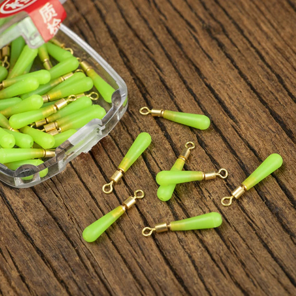 30Pcs Fishing Bobber Float Silicone Fast Sub Wire Double Rotating Rings Rotation Buoy Copper Head Seat Fishing Accessories