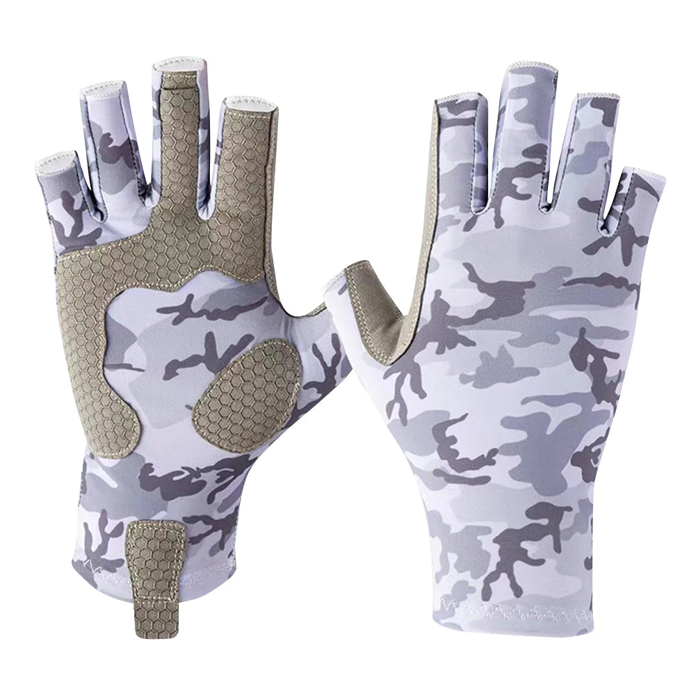 Half Finger Workout Gloves Anti-sting Fingerless Fishing Gloves Wear-resistant Anti-cutting Non-slip Outdoor Fishing Accessories