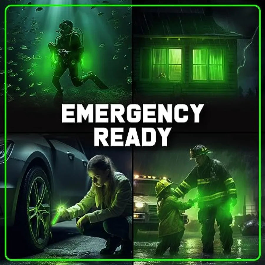 Emergency Glow Sticks - 12 Ultra Bright Individually Wrapped Military Grade Chem Lights - 12 Hour Bulk Tactical Light Sticks fo