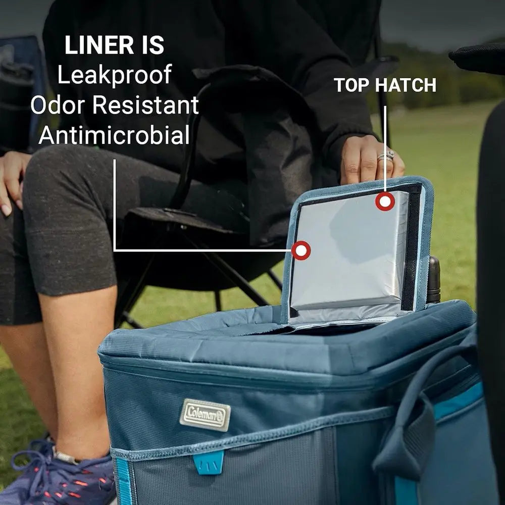 Wheeled Soft Cooler with Expandable Pockets, Keeps Cold for Up to 34 Hours